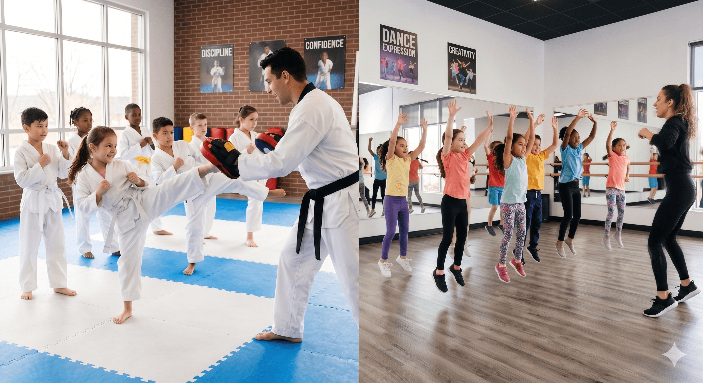 Karate class in session